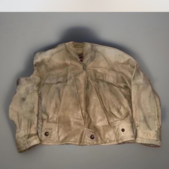 Unisex Tan Leather Jacket - Picture 7 of 8